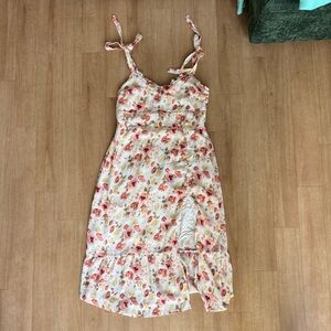 Abercrombie & Fitch Pink Floral Midi Dress